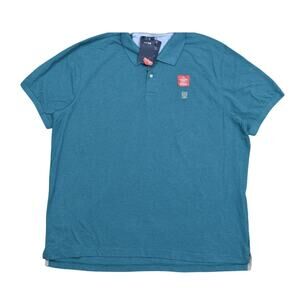 NEW Chaps Men's 4XB Blue Polo Shirt Cotton Blend NWT Short Sleeve